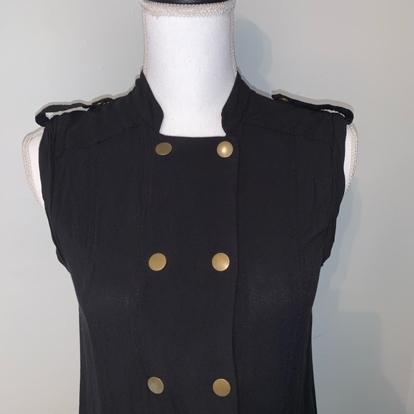 Jack Military-Inspired Black Dress, sz S - Picture 7 of 13